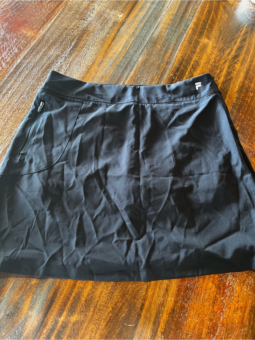 Fila Black Performance Skort with Zip Pocket